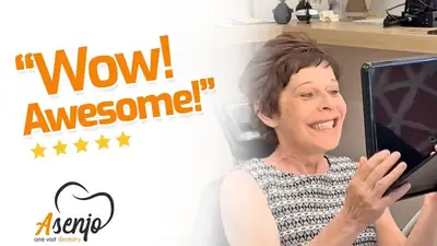Patient reaction video from Asenjo One Visit Dentistry
