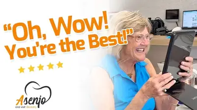 Patient reaction video from Asenjo One Visit Dentistry
