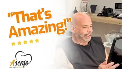 Patient reaction video from Asenjo One Visit Dentistry